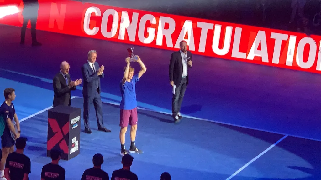 Jannik Sinner after winning the 2019 Next Gen ATP Finals in Milan