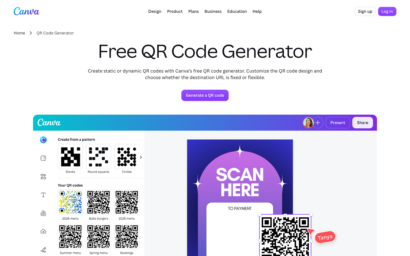 How to make a QR code in Canva